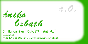 aniko osbath business card